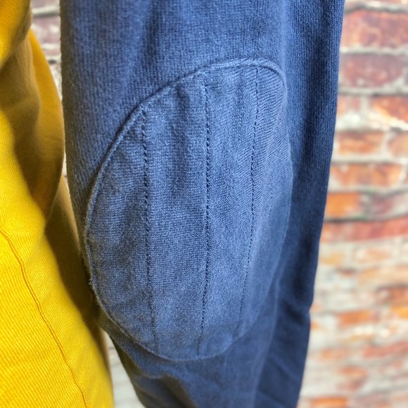 G.H. Bass Yellow Navy Blue Colorblock Rugby Polo M - Picture 4 of 5